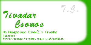 tivadar csomos business card